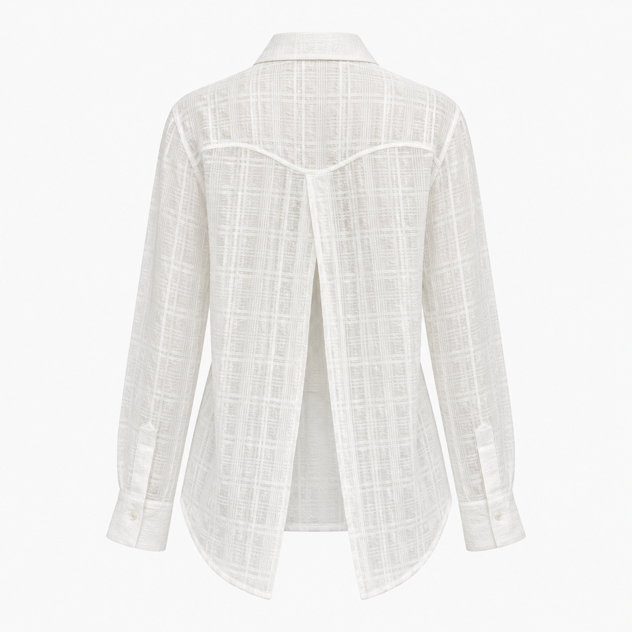 Chemise blanche à col classique — vue de dos — Daniel Baud